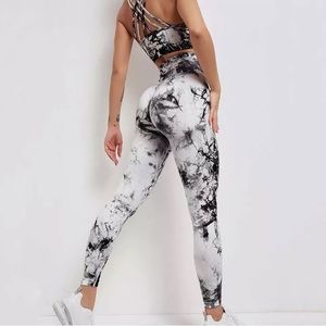 Tie dye scrunch seamless legging